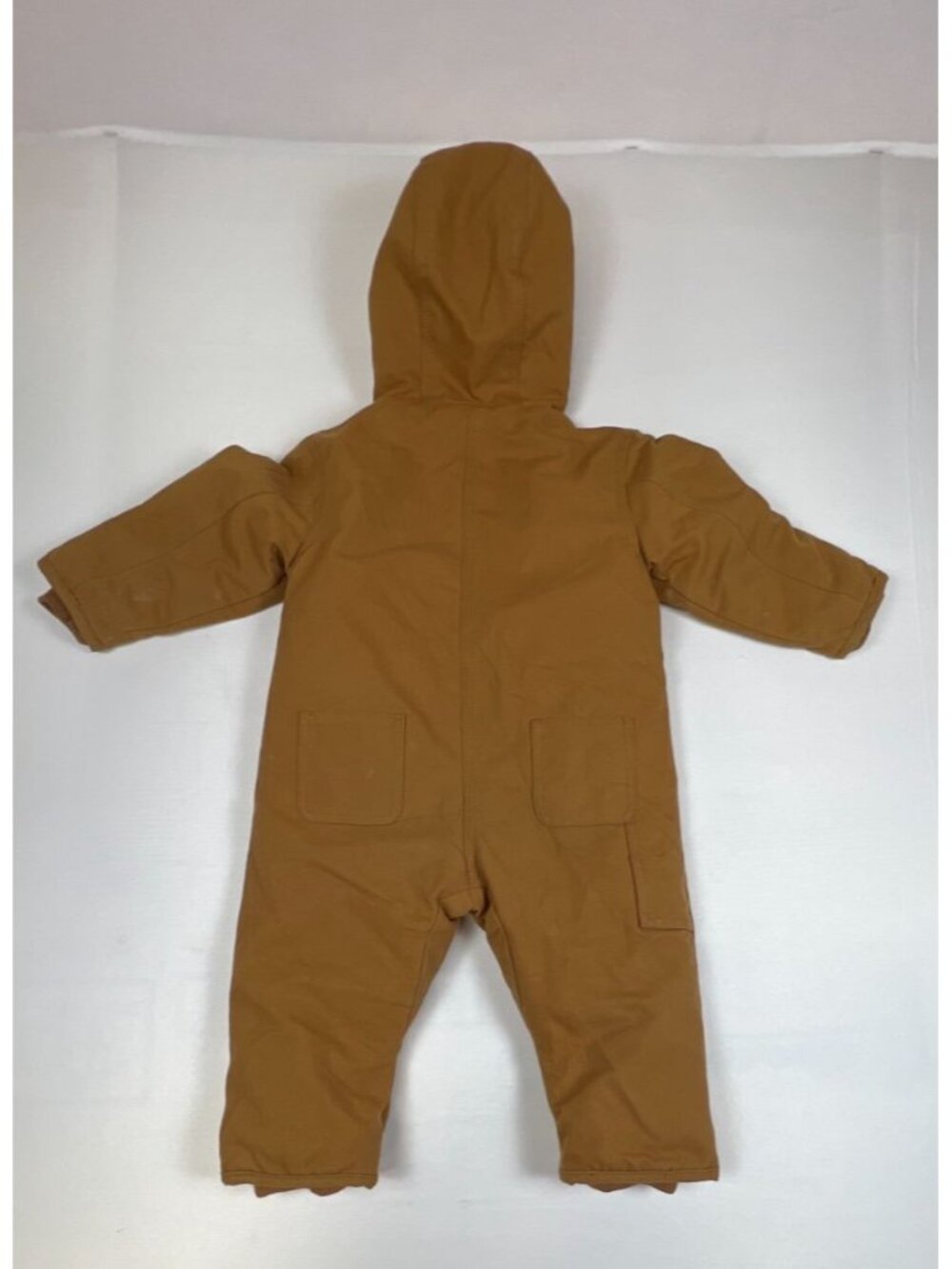 Carhartt 18M Toddler Brown Quick Duck Hooded Insulated Coverall Snowsuit - Picture 2 of 10